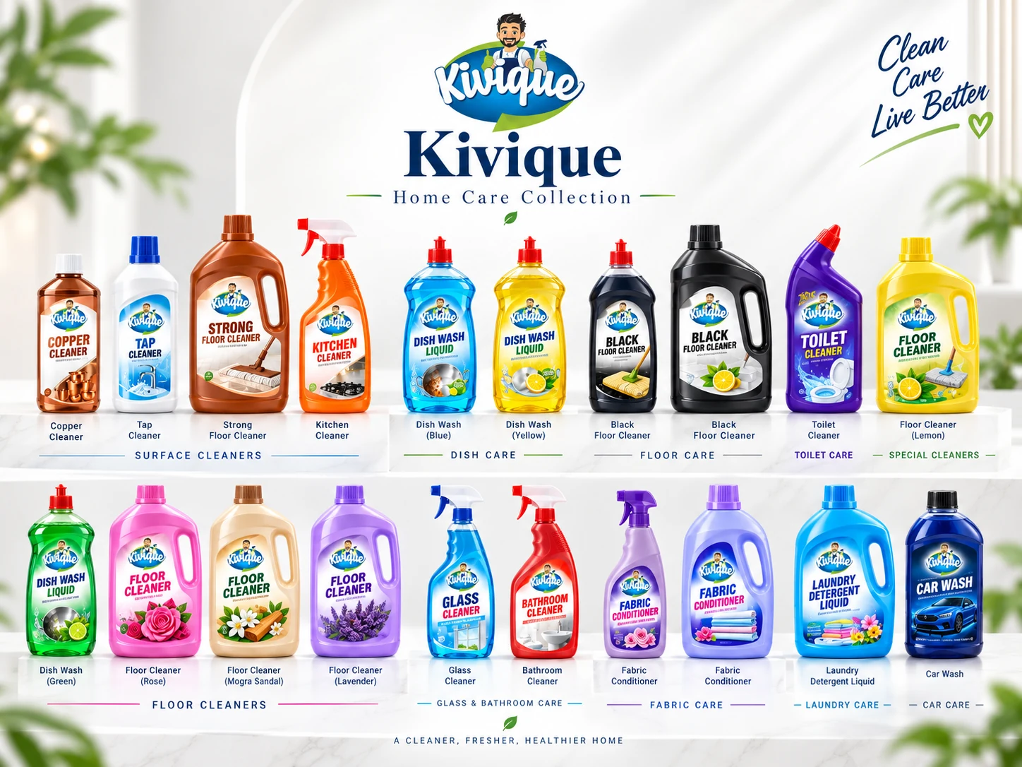 Kivique Home Care product collection